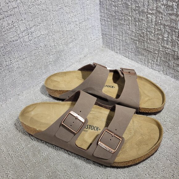 Birkenstock Arizona Men's Size 13 Regular Brown Birko-Flor Double Strap Sandals - Picture 10 of 13